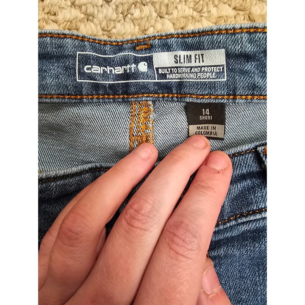 Carhartt Women’s Jeans Size 14S Slim Fit Durable Workwear Denim Description: - Picture 2 of 3